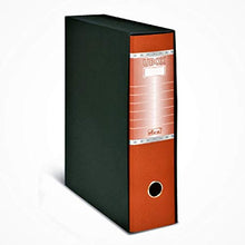 Carica l'immagine nel visualizzatore di Gallery, LogicaShop UBOX 6 Raccoglitori ad Anelli A4 Dorso 8 con Custodia Cartone, Formato Commerciale, Registratore con Meccanismo a Leva D, Raccoglitore con Scatola, Faldone Universale (Rosso)