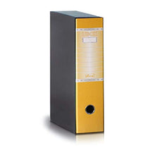 Load image into Gallery viewer, LogicaShop UBOX 6 Raccoglitori ad Anelli A4 Dorso 8 con Custodia Cartone, Formato Commerciale, Registratore con Meccanismo a Leva D, Raccoglitore con Scatola, Faldone Universale (Giallo)