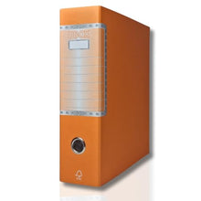 Load image into Gallery viewer, LogicaShop UBOX Raccoglitore ad Anelli A4, Faldone Ufficio con Custodia (Dorso 8, 1Pz Commerciale, Arancione)