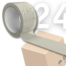 Cargar imagen en el visor de la galería, LogicaShop STRAP Rotoli Nastro Adesivo Largo per Imballaggio Pacchi, Spedizioni e Trasloco - Resistente e Silenzioso (24Pz, Trasparente)
