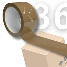 Laden Sie das Bild in den Galerie-Viewer, LogicaShop STRAP Rotoli Nastro Adesivo Largo per Imballaggio Pacchi, Spedizioni e Trasloco - Resistente e Silenzioso (36Pz, Marrone)