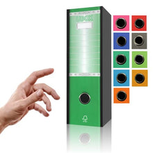 Cargar imagen en el visor de la galería, LogicaShop UBOX Raccoglitore ad Anelli A4, Faldone Ufficio con Custodia (Dorso 8, 1Pz Commerciale, Verde) - LogicaShop.it