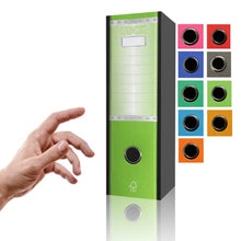 Cargar imagen en el visor de la galería, LogicaShop UBOX Raccoglitore ad Anelli A4, Faldone Ufficio con Custodia (Dorso 8, 1Pz Commerciale, Lime) - LogicaShop.it