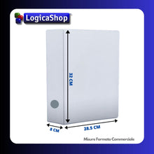 Cargar imagen en el visor de la galería, LogicaShop UBOX Set Raccoglitori ad Anelli A4, Faldoni Ufficio con Custodia (Dorso 8, 6Pz Commerciale, Nero)