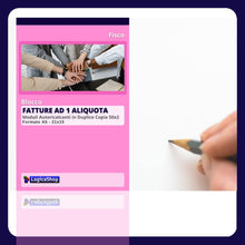 Carica l'immagine nel visualizzatore di Gallery, LogicaShop Blocchi Fatture ad 1 Aliquota 50x2 Autoricalcante f.to 22x14,8 - Blocco Fattura, Blocchetti in duplice copia