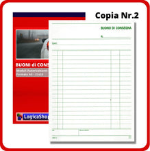 Carica l'immagine nel visualizzatore di Gallery, LogicaShop Blocchi Buoni di Consegna Moduli in Duplice Copia, Blocchetti Autoricalcanti, Libretto Ricevute Ufficio 2 Copie Formato A5-21x15cm