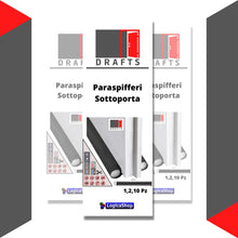 Carica l'immagine nel visualizzatore di Gallery, LogicaShop DRAFTS Paraspifferi Sotto Porta Blindata Ingresso, Guarnizione Isolante Porte e Finestre Anti Spifferi Aria e Insetti, Universale, Nero (Sottoporta)