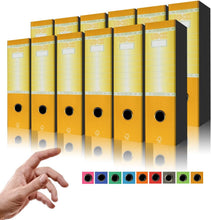 Charger l'image dans la galerie, LogicaShop UBOX SET 12 RACCOGLITORI AD ANELLI A4 CON CUSTODIA – CLASSIFICATORI FALDONI DOCUMENTI ARCHIVIO UFFICIO – DOX REGISTRATORI A LEVA (Dorso 8, Commerciale 32cm, 9 Colori) - LogicaShop.it