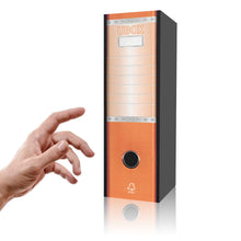 Load image into Gallery viewer, LogicaShop UBOX Raccoglitore ad Anelli A4, Faldone Ufficio con Custodia (Dorso 8, 1Pz Commerciale, Arancione)
