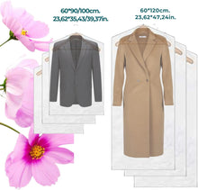 Carica l'immagine nel visualizzatore di Gallery, LogicaShop Dress - Custodie Copri Abiti Trasparenti Copriabiti Antipolvere Indumenti Armadio Anti Umidità e Antitarme Buste Plastica Polietilene (90cm per GIACCHE E ABITI)