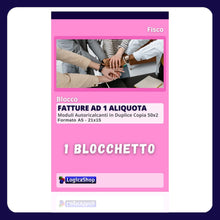Carica l'immagine nel visualizzatore di Gallery, LogicaShop Blocchi Fatture ad 1 Aliquota 50x2 Autoricalcante f.to 22x14,8 - Blocco Fattura, Blocchetti in duplice copia