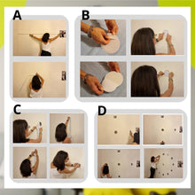 Cargar imagen en el visor de la galería, LogicaShop WallClock Orologio da Parete Grande Adesivo, Silenzioso, 60-130 cm (Silver)