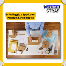 Laden Sie das Bild in den Galerie-Viewer, LogicaShop STRAP Rotoli Nastro Adesivo Largo per Imballaggio Pacchi, Spedizioni e Trasloco - Resistente e Silenzioso (36Pz, Marrone)