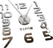Carica l'immagine nel visualizzatore di Gallery, LogicaShop WallClock Orologio da Parete Grande con Numeri e Lancette Adesivi Fai da te, Silenzioso e Facile da Montare, Diametro 60-130 cm, Design Moderno 3D, Casa e Ufficio