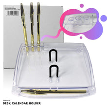 Charger l'image dans la galerie, LogicaShop Porta Calendario Giornaliero Perpetuo Piccolo da Tavolo con Portapenne Base Planner Agenda con Anelli - Almanacco Agenda Organizer Planning Scrivania Ufficio Settimanale Appuntamenti - LogicaShop.it