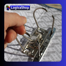 Cargar imagen en el visor de la galería, LogicaShop UBOX Set Raccoglitori ad Anelli A4, Faldoni Ufficio con Custodia (Dorso 8, 3Pz Commerciale, Rosso) - LogicaShop.it
