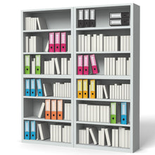 Carica l'immagine nel visualizzatore di Gallery, LogicaShop UBOX Set Raccoglitori ad Anelli A4, Faldoni Ufficio con Custodia (Dorso 8, 3Pz Commerciale, Celeste) - LogicaShop.it