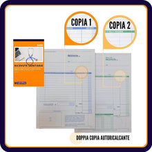 Carica l'immagine nel visualizzatore di Gallery, LogicaShop Ricevute Sanitare Non Numerate in Duplice Copia Autoricalcante 50x2 - Formato A5