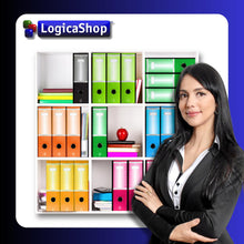 Load image into Gallery viewer, LogicaShop UBOX Raccoglitore ad Anelli A4, Faldone Ufficio con Custodia (Dorso 8, 1Pz Commerciale, Arancione)