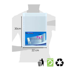 Carica l'immagine nel visualizzatore di Gallery, LogicaShop Fly Buste Forate Trasparenti Antiriflesso per Raccoglitore ad Anelli A4, Cartelline di Plastica con fori