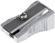 Carica l&#39;immagine nel visualizzatore di Gallery, LogicaShop Sharpy Metal Temperino Piccolo Classico Alluminio e Acciaio - Temperamatite metallo 1 foro Per Matite Kawai, Bambini Scuola e Trucco Matita Occhi
