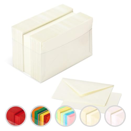 LogicaShop 100 Bigliettini Piccoli Auguri con Busta e Cartonicini, mod. HAPPY