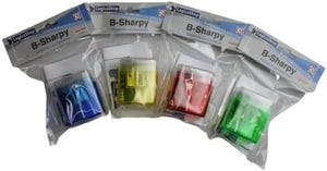 LogicaShop ® B-Sharpy Spitzer mit kleinem Tank für Rechtshänder, Doppelloch-Bleistiftspitzer für Kinder, Bleistiftspitzer für farbigen Augenstift, 2-Loch-Spitzer mit Behälter