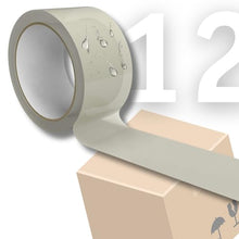 Load image into Gallery viewer, LogicaShop STRAP Rotoli Nastro Adesivo Largo per Imballaggio Pacchi, Spedizioni e Trasloco - Resistente e Silenzioso (12Pz, Trasparente)
