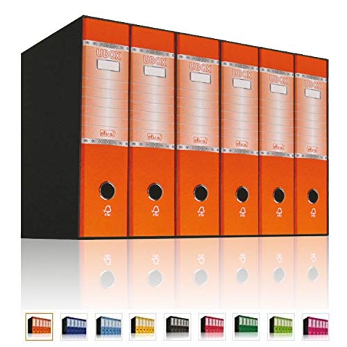 Raccoglitori Ad Anelli UBOX A4 - Dorso 8 Cm, Senza Custodia, Colore Arancio (2 Pezzi) - Foto 11