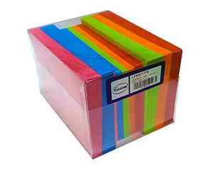 Cecami Cartoncini Colorati con Busta, 100Pz 11x8cm, Biglietti Colorati Piccoli con Busta, Festa Compleanno Auguri Regalo, Bigliettini Auguri con Buste 5 Colori Forti Assortiti, Bustine con Foglietti