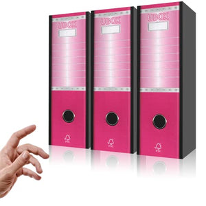 LogicaShop UBOX Set Raccoglitori ad Anelli A4, Faldoni Ufficio con Custodia (Dorso 8, 3Pz Commerciale, Viola)