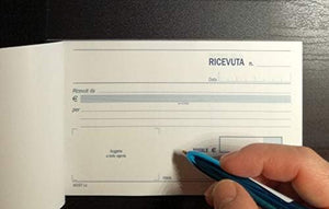 LogicaShop ® Blocchi Ricevuta Generica in Duplice Copia, Blocchetto Libretti Ricevute Generiche, Blocchetti Autoricalcanti per Pagamento Associazione, Ricevutario ASD Sportive