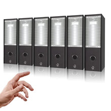 Carica l&#39;immagine nel visualizzatore di Gallery, LogicaShop UBOX Set Raccoglitori ad Anelli A4, Faldoni Ufficio con Custodia (Dorso 8, 6Pz Commerciale, Nero)
