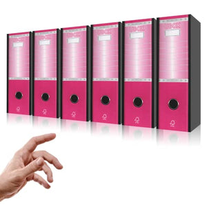LogicaShop UBOX Set Raccoglitori ad Anelli A4, Faldoni Ufficio con Custodia (Dorso 8, 6Pz Commerciale, Viola)
