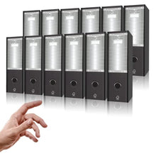 Carica l&#39;immagine nel visualizzatore di Gallery, LogicaShop UBOX Set Raccoglitori ad Anelli A4, Faldoni Ufficio con Custodia (Dorso 8, 12Pz Commerciale, Nero)
