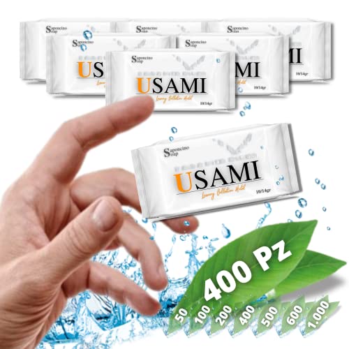 LogicaShop USAMI Saponette Monouso Hotel, B&b, Alberghi, Kit Cortesia Bagno 14gr (400)