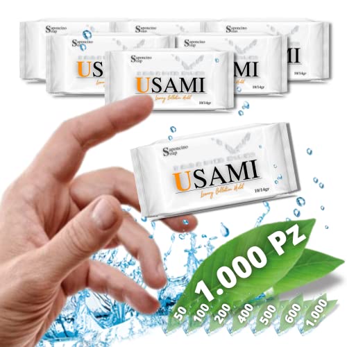 LogicaShop USAMI Saponette Monouso Hotel, B&b, Alberghi, Kit Cortesia Bagno 14gr (1000)