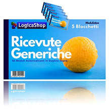 Carica l&#39;immagine nel visualizzatore di Gallery, LogicaShop Blocchetto Ricevute Generiche Pagamento in Duplice Copia Autoricalcanti, per Associazioni Sportive e Affitto, 50x2 (5)
