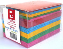 Charger l&#39;image dans la galerie, Cartoncini Colorati con Busta Colori Forti Assortiti 100 Pezzi Formato 4 (11 x 8 cm)
