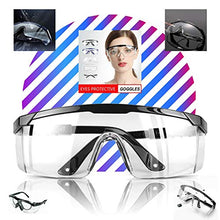 Charger l&#39;image dans la galerie, LogicaShop SafEye1 - Occhiali Protettivi Sanitari Virus Antiappannamento Certificati CE EN166 Sopra Protezione Occhi Chimica Trasparenti Compatibile Lavoro Laboratorio Chimico Uomo Donna (1)
