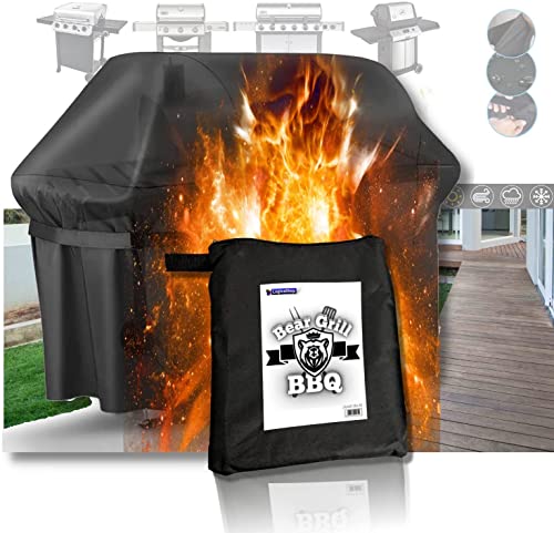 LogicaShop Bear Grill BBQ - Custodia Copri Barbecue da Esterno Rettangolare, Impermeabile e Resistente (COVER 147x67x122)