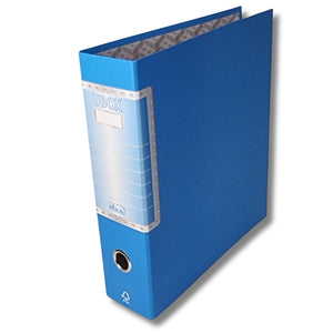LogicaShop UBOX Raccoglitore ad Anelli A4, Faldone Ufficio con Custodia (Dorso 8, 1Pz Commerciale, Celeste)