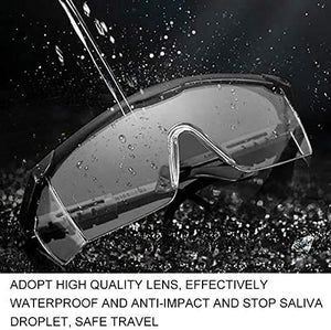 LogicaShop SafEye1 - Occhiali Protettivi Sanitari Virus Antiappannamento Certificati CE EN166 Sopra Protezione Occhi Chimica Trasparenti Compatibile Lavoro Laboratorio Chimico Uomo Donna (1)