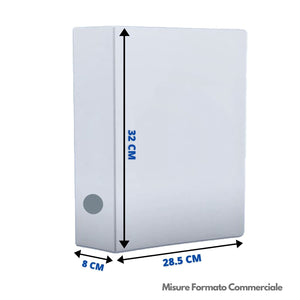 LogicaShop UBOX 6 Raccoglitori ad anelli a4 dorso 8 con Meccanismo a Leva, Raccoglitore Cartonato, Formato Commerciale, Registratore, Faldone Porta Documenti Favorit (Arancione)