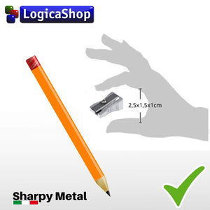 LogicaShop Sharpy Metal Set Temperini Piccoli in Metallo 1 Foro e Lama in Acciaio (5)