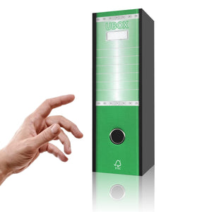 LogicaShop UBOX Raccoglitore ad Anelli A4, Faldone Ufficio con Custodia (Dorso 8, 1Pz Commerciale, Verde)