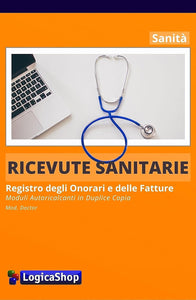 LogicaShop ® Blocco Ricevute Sanitare Non Numerate Libretti Fatture Sanitarie Blocchi Regime Forfettario Bollettario Blocchetti Ricevuta Sanitaria Bollettari Fatturario Parcelle