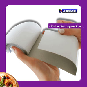 LogicaShop® Restaurant Pizzeria Order Pads with 25 Duplicate Forms - 25x2 Self-Upsetting Pads 17x10cm