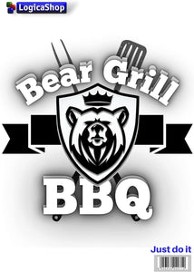 LogicaShop ® Bear Grill BBQ Outdoor-Grillabdeckung, widerstandsfähige wasserdichte rechteckige Abdeckung (ABDECKUNG 240 x 125 x 61)