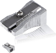 Carica l&#39;immagine nel visualizzatore di Gallery, LogicaShop Sharpy Metal Temperino Piccolo Classico Alluminio e Acciaio - Temperamatite metallo 1 foro Per Matite Kawai, Bambini Scuola e Trucco Matita Occhi
